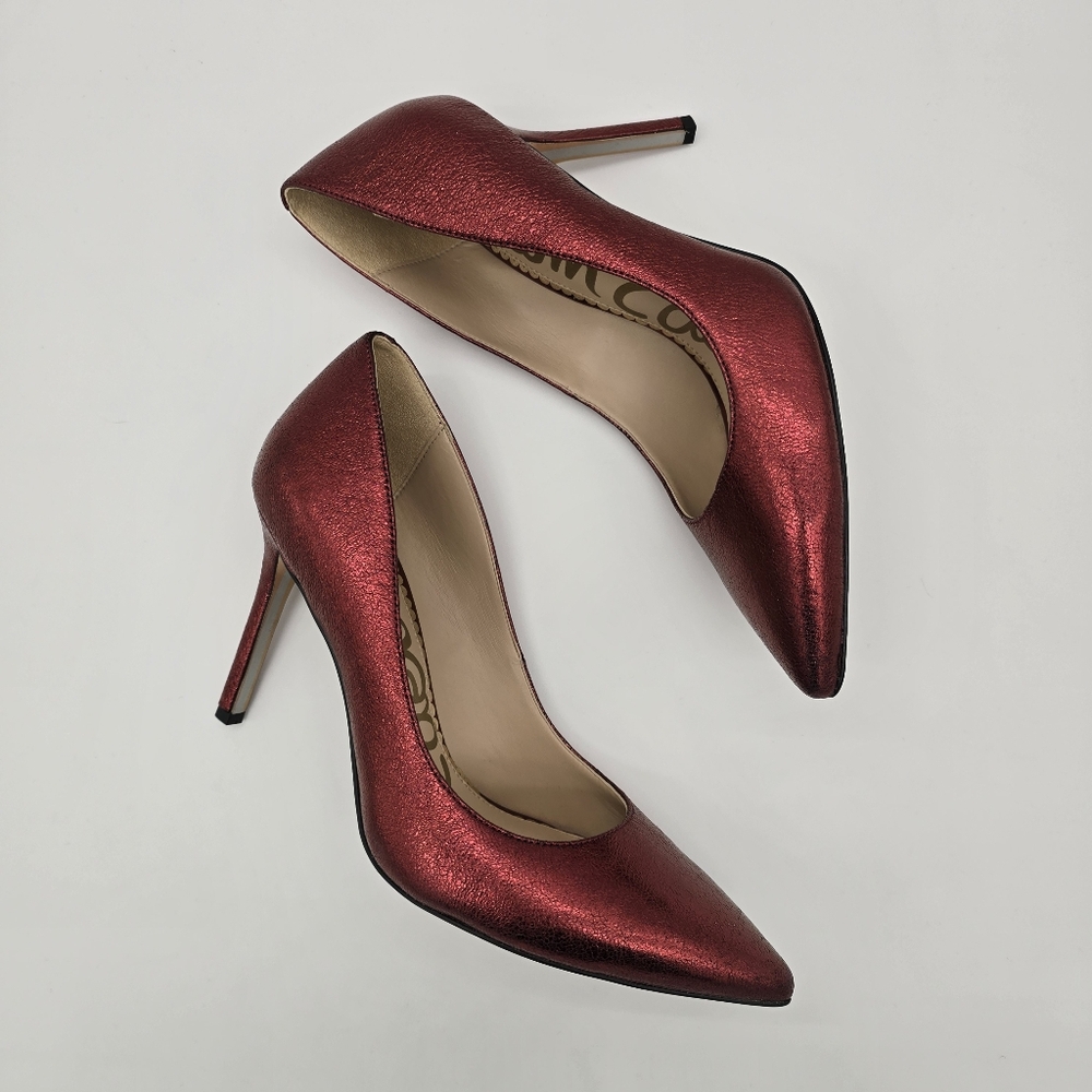 Sam Edelman "Hazel" Metallic Rust Heels - Picture 2 of 8